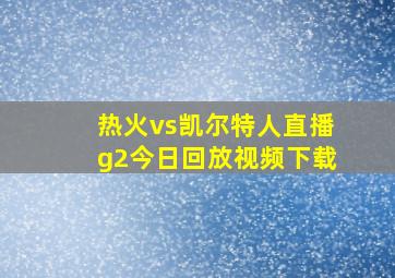 热火vs凯尔特人直播g2今日回放视频下载