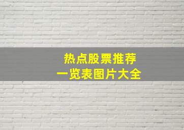 热点股票推荐一览表图片大全