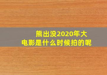 熊出没2020年大电影是什么时候拍的呢