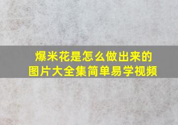 爆米花是怎么做出来的图片大全集简单易学视频