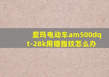 爱玛电动车am500dqt-28k用错指纹怎么办