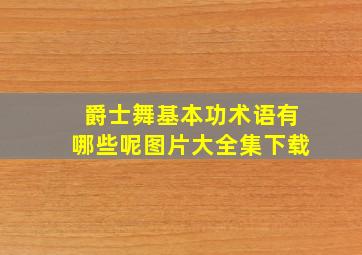 爵士舞基本功术语有哪些呢图片大全集下载