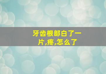 牙齿根部白了一片,疼,怎么了