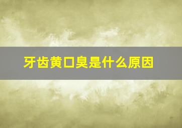 牙齿黄口臭是什么原因