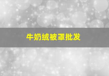 牛奶绒被罩批发