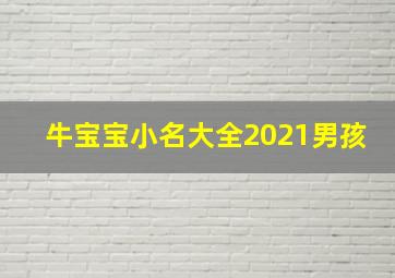 牛宝宝小名大全2021男孩