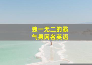 独一无二的霸气男网名英语