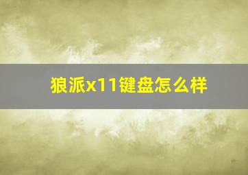 狼派x11键盘怎么样