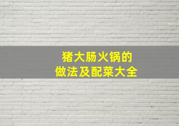 猪大肠火锅的做法及配菜大全