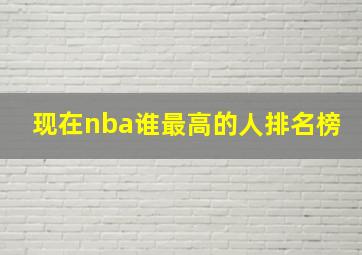 现在nba谁最高的人排名榜