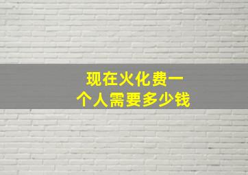 现在火化费一个人需要多少钱