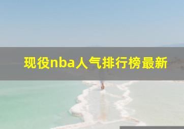 现役nba人气排行榜最新