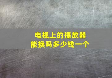 电视上的播放器能换吗多少钱一个