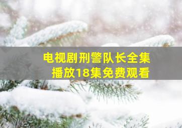 电视剧刑警队长全集播放18集免费观看