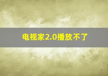 电视家2.0播放不了