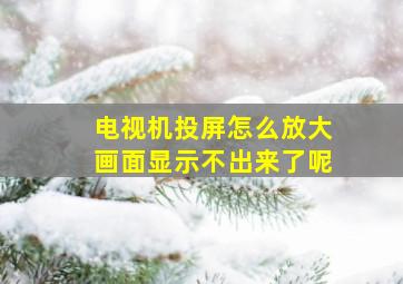 电视机投屏怎么放大画面显示不出来了呢