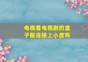 电视看电视剧的盒子能连接上小度吗