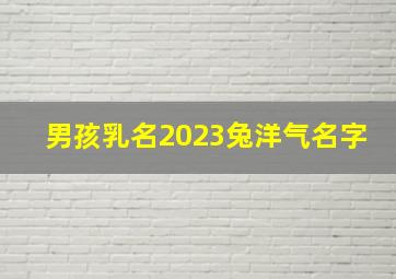 男孩乳名2023兔洋气名字