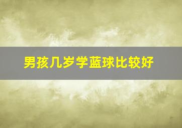 男孩几岁学蓝球比较好