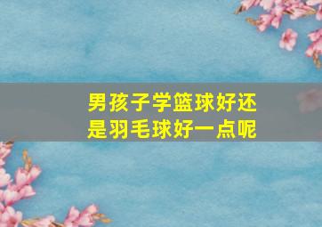 男孩子学篮球好还是羽毛球好一点呢