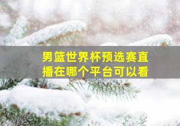 男篮世界杯预选赛直播在哪个平台可以看