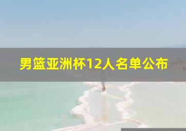 男篮亚洲杯12人名单公布