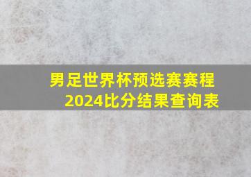 男足世界杯预选赛赛程2024比分结果查询表