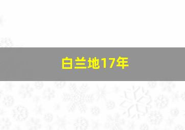 白兰地17年