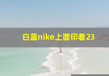 白蓝nike上面印着23