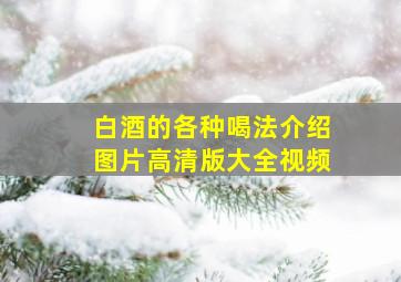 白酒的各种喝法介绍图片高清版大全视频