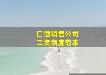 白酒销售公司工资制度范本