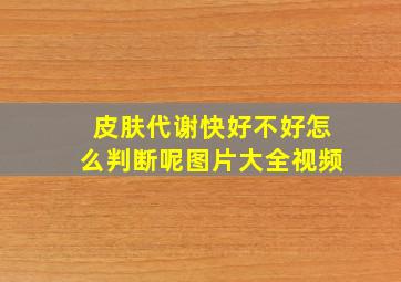 皮肤代谢快好不好怎么判断呢图片大全视频