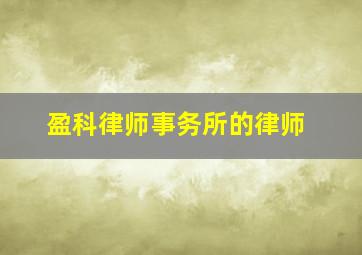 盈科律师事务所的律师