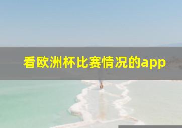 看欧洲杯比赛情况的app