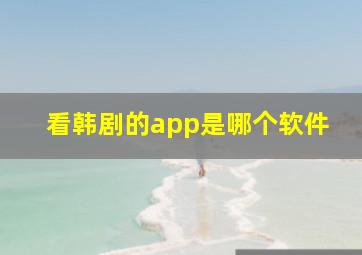 看韩剧的app是哪个软件