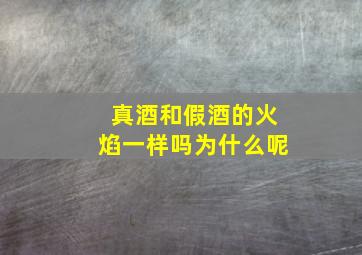 真酒和假酒的火焰一样吗为什么呢