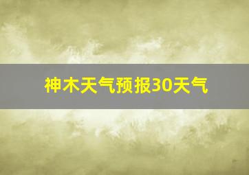 神木天气预报30天气