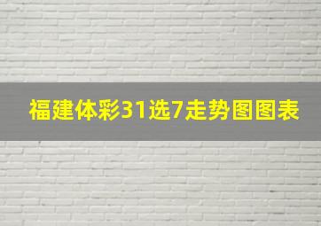 福建体彩31选7走势图图表