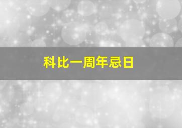 科比一周年忌日