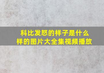 科比发怒的样子是什么样的图片大全集视频播放