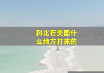 科比在美国什么地方打球的