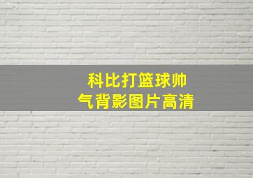 科比打篮球帅气背影图片高清