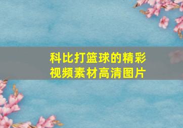 科比打篮球的精彩视频素材高清图片