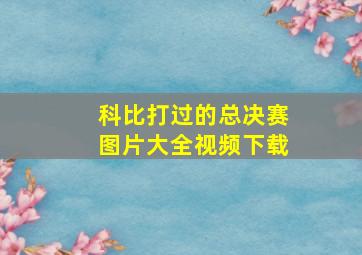 科比打过的总决赛图片大全视频下载