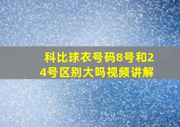 科比球衣号码8号和24号区别大吗视频讲解