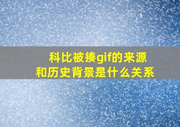 科比被揍gif的来源和历史背景是什么关系