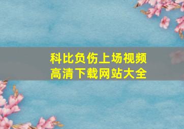 科比负伤上场视频高清下载网站大全