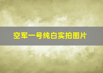 空军一号纯白实拍图片