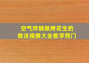 空气炸锅做烤花生的做法视频大全教学窍门