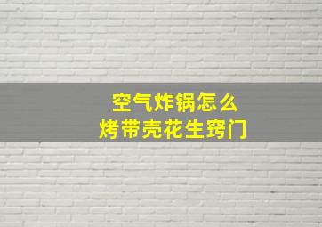 空气炸锅怎么烤带壳花生窍门